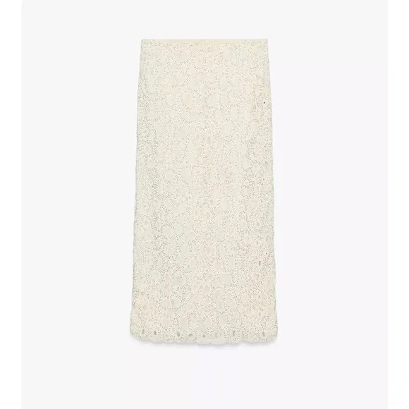 ZARA BEADED MIDI JEWEL SKIRT EMBROIDERED. - Picture 9 of 13